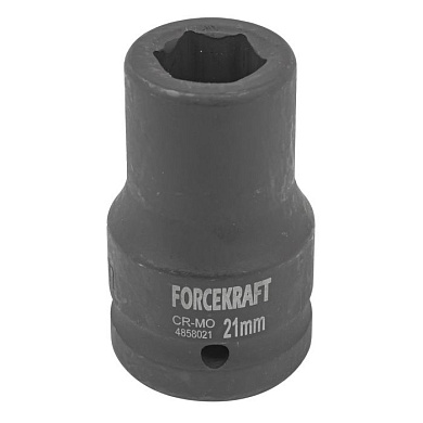 Ударная торцевая головка 21 мм. 6-гр. 1'' ForceKraft FK-4858021