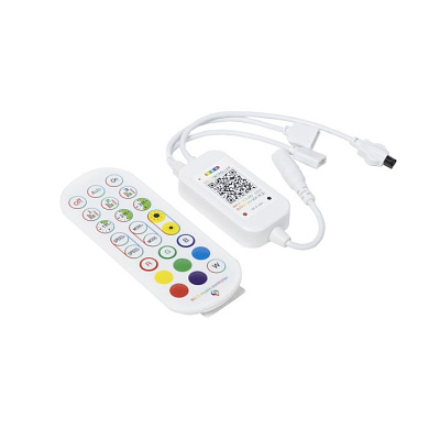 Контроллер для светодиодной ленты RGB, с пультом, музыкальный,12/24V, 72W/144W, AKS 115377
