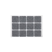 Подкладка самоприлипающая фетровая 25х25мм (1лист-12шт) серая FOLMAG 108006