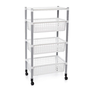 Контейнер для овощей 4-х секционный (на колесах) лоток 10 л. Полимербыт 4394400