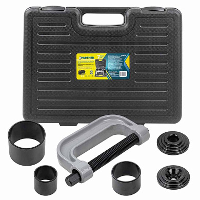 Набор инструментов для снятия и установки шаровых опор, подшипников и сайлентблоков, 7 пр., в кейсе Partner PA-906T4