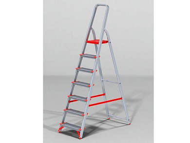 Лестница-стремянка алюм. проф. с широкой ступенью 147 см 7 ступ. 6,8 кг NV500, макс. нагрузка 225 кг Новая Высота 5110107