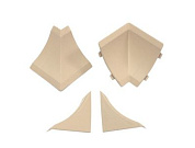 Комплект ПВХ аксессуаров к плинтусу M темно-бежевый AKS 126978