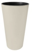 Кашпо для цветов со вставкой "КАМЕЛИЯ" №2, h 360 мм, d 190 мм, h вставки 170 мм, свет.-серый Гарденпласт 00172
