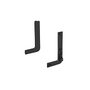 Комплект заглушек металлич. к профилю Gola, L-образных, левая+правая, черный AKS 118184