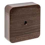 Коробка разветвительная КМР-030-030кг (75х75х26) с клеммником тёмное дерево EKF PROxima plc-kmr-030-030kg-t