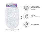 Коврик для ванной, овал с морскими звездами, 67х37 см, прозрачный, Perfecto Linea 22-167370