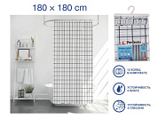 Шторка для ванной, 12 колец в комплекте, 180x180 см, Harmony, клетка, полиэстер PERFECTO LINEA 36-118203
