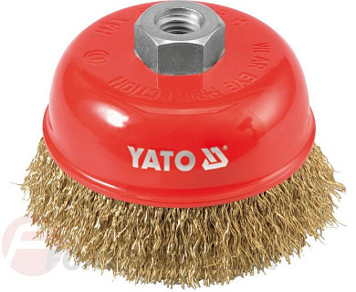 Щётка-крацовка чашка мягкая 100 мм М14 Yato YT-4766