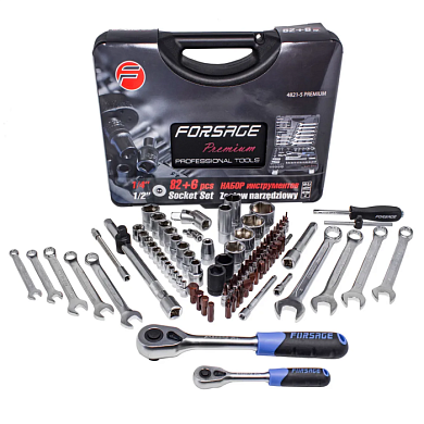 Набор инструментов 82+6 пр 1/4''&1/2'' 6-гр Forsage F-4821-5 PREMIUM