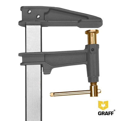 Струбцина 120 мм ширина 500 мм F-образная FCS125 GRAFF 2406008