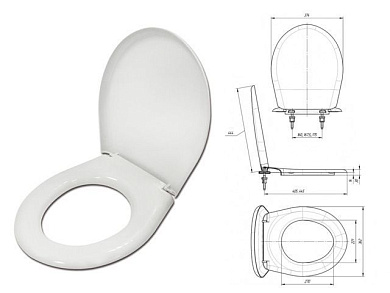 Сиденье для унитаза Универсал белое, ИнкоЭр И-Сид.-Универсал-Бел