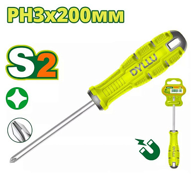 Oтвертка крестовая PH3x200 мм DYLLU DTSDB238