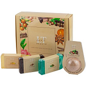 Набор 1, мыло Имбирь и апельсин, Корица, Мята и чайное дерево, шар Ореховый бисквит La and Te beaute LT-SP1(мыло+шар)