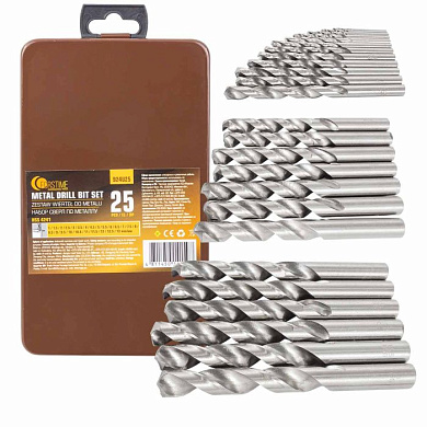 Набор сверл по металлу 25 пр, 1-13 мм FORSTIME FT-924U25