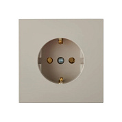 Розетка 1-ая (скрытая с/з) песочная Carre Bylectrica РС16-1602 песочн