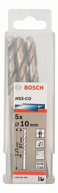 Сверло по металлу 10x87x133 мм, 5 шт., HSS-Co Bosch 2608585898