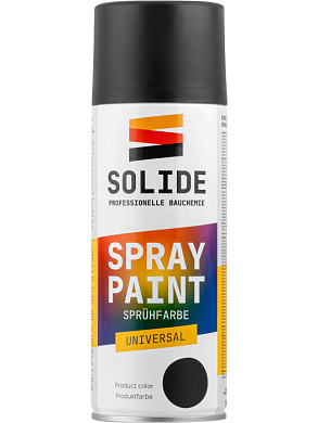 Краска-эмаль аэроз. универсальная черный матовый 400 мл SOLIDE SL-27514-1