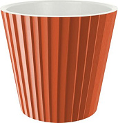 Горшок для цветов InGreen Sand D230мм, 5,8л c дренажной вставкой итальянский терракот Пластик Репаблик IG640210041