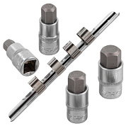 Набор головок-бит HEX 1/2'' 4 пр. Forsage F-40917