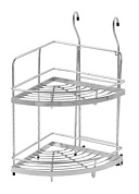 Корзина на трубу d16 угловая двойная СWJ201F хром AKS 61604