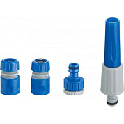 Набор адаптеров для шлангов поливочных в комплекте с распылителем 4 пр. 1/2" H-D HD-G1801