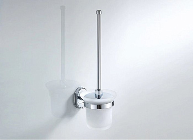 Туалетный ершик, сталь + стекло, хром Ledeme L1910