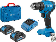 Аккум. дрель-шуруповерт SR 1803 в кор. XLTpro бесщет., 2x2 А*ч, 18 В, 45 Н*м, БЗП 10 мм BULL 1329602