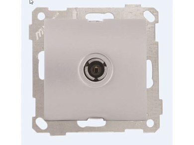 Розетка телевиз. 1-ая, скрытая, без рамки, с/з, 11dB, переходная серебро, DARIA, Mutlusan 2100 170 0182