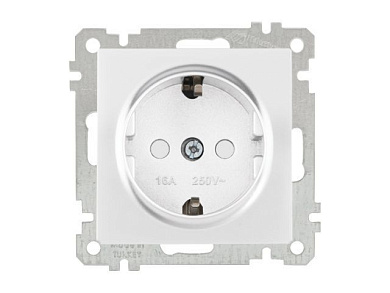 Розетка 1-ая, скрытая, с/з, шторки белая, ELITRA, 16 A, 250 V, IP 20 Mutlusan 2270 605 0201