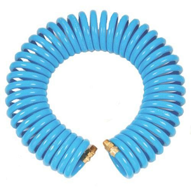 Пневмошланг витой полиуретановый 6,5х10мм, 8 м со штуцером 1/4''(male) Sumake UB651080FA