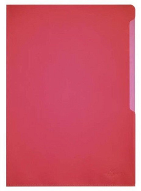 Папка-уголок "Durable", A4, 120 мк, пластик, красный
