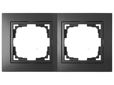 Рамка 2-местная графит, Уют, Bylectrica ЮЛИГ.735212.280-40гр