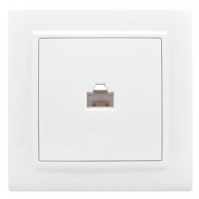 Минск Розетка RJ-45 1-местная СП белая EKF Basic ERK01-035-10