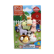 Набор ластиков "IWAKO Chicken and Friends", 7 шт, ассорти