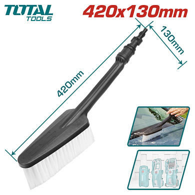 Щетка для мойки высокого давления 420x130мм TOTAL THFB4301