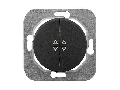 Выключатель 2 клав. промежуточный (cкрытый, 10А) графит, Прованс, (перекрестный) Bylectrica С(6+6) 10-3363гр