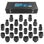 Набор головок ударных глубоких 1" 25 пр., 17-22 мм - 4-гр., 17-75 мм - 12-гр. RockForce RF-8251-9MPB