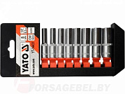 Набор торцевых головок 1/4'' 5,5-13 мм L50 мм 8 пр. CrV Yato YT-14431