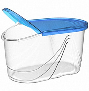 Емкость для сыпучих продуктов Wave 1 л, джинс BEROSSI ИК 34436000