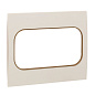 Стокгольм Рамка для розетки 2-местная белая с линией цвета шампань EKF PROxima EYM-G-305-20