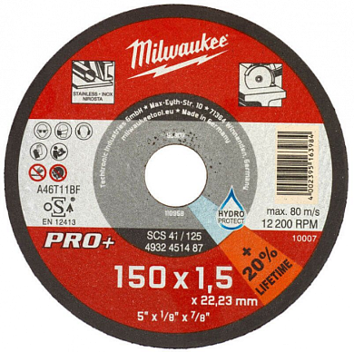 Отрезной диск SCS 41/150х1.5 PRO+ Milwaukee 4932471386