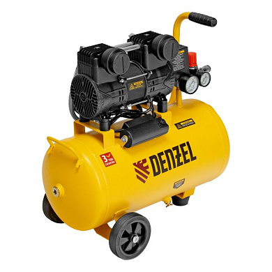 Компрессор безмасл. малошумный DLP-950/24, 950Вт,24 л, 2850 об/мин, 170 л/мин Denzel 58142