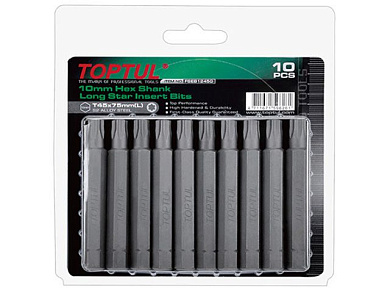 Бита Torx T20 10 мм. 75 мм 10 шт. Toptul FSEB1220G