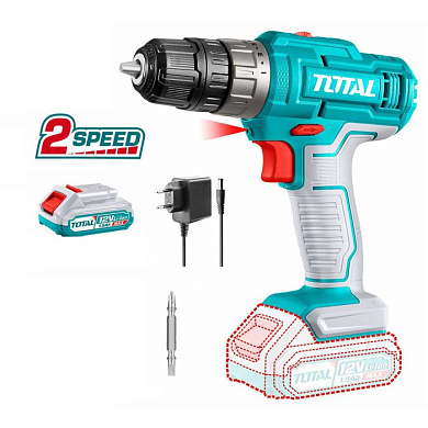 Шуруповерт 12В 1,5ач с аккумулятором и зарядным устройством TOTAL TDLI1218