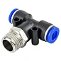 Фитинг Т-образный для пластиковых трубок 6 мм-наружная резьба 1/4'' RockForce RF-SPB06-02