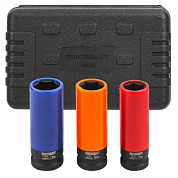 Набор ударных головок для литых дисков 17-21 мм 3 пр. 1/2'' 6-гр ForceKraft FK-4032C