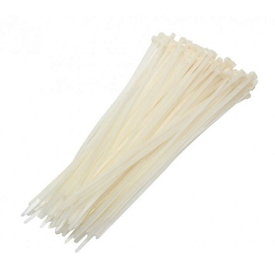 Хомут пластмас WHITE 4х400, 100 шт, KING WHITE 4х400