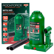 Домкрат гидравлический бутылочный 10 т с предохранительным клапаном, 190-360 мм RockForce RF-T91004 DS