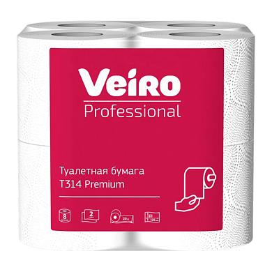 Бумага туалетная Veiro Professional Premium, 6 рулонов, 2 слоя, 20 м